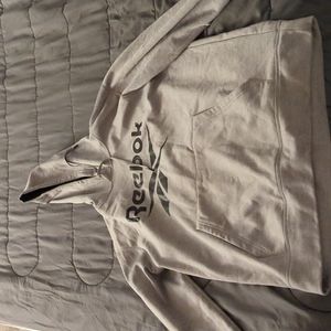 Mens Black and Gray Reebok Hoodie